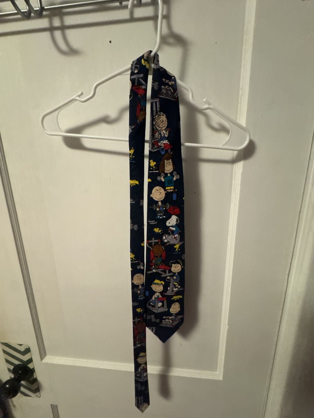 Vintage Charlie Brown and Gang Peanuts Workout Exercise No Pain No Gain Necktie 1