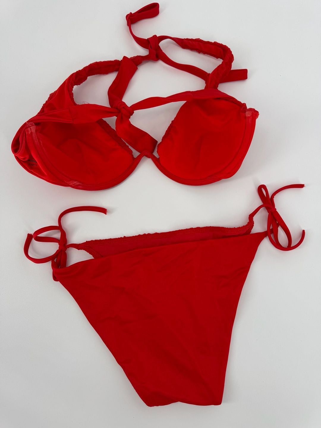 Calzedonia Cobey Red Smocked Underwire Bikini Set 2