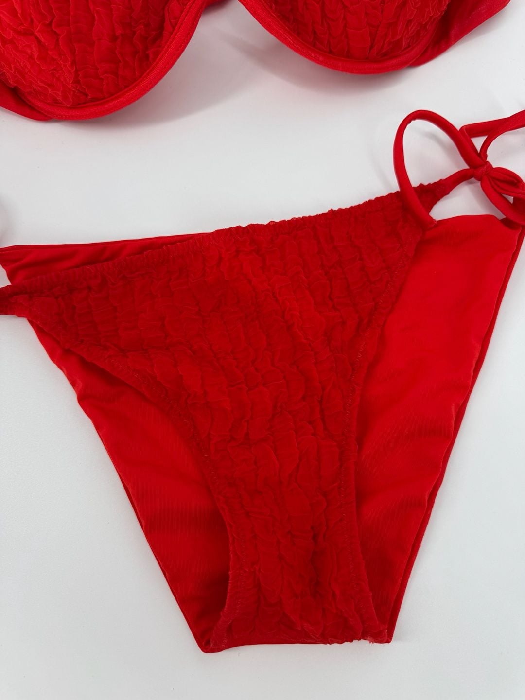 Calzedonia Cobey Red Smocked Underwire Bikini Set 5