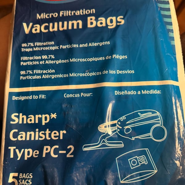 EnviroCare Technologies Micro Filtration Vacuum Bags Sharp Canister Type PC-2
