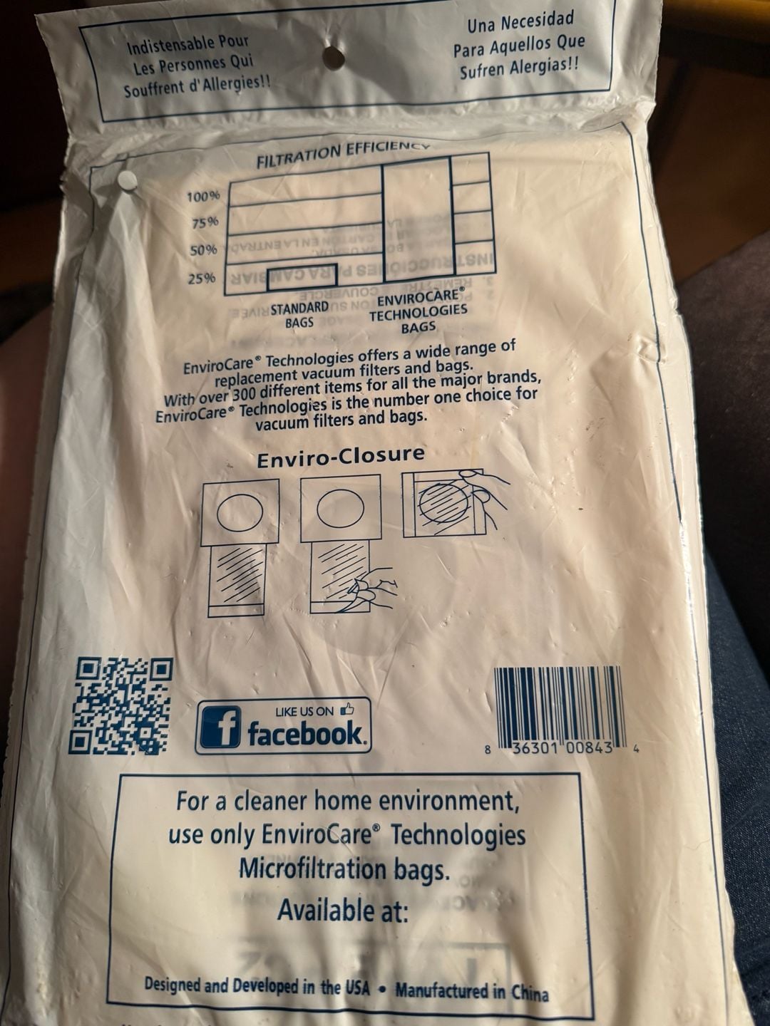 EnviroCare Technologies Micro Filtration Vacuum Bags Sharp Canister Type PC-2 2