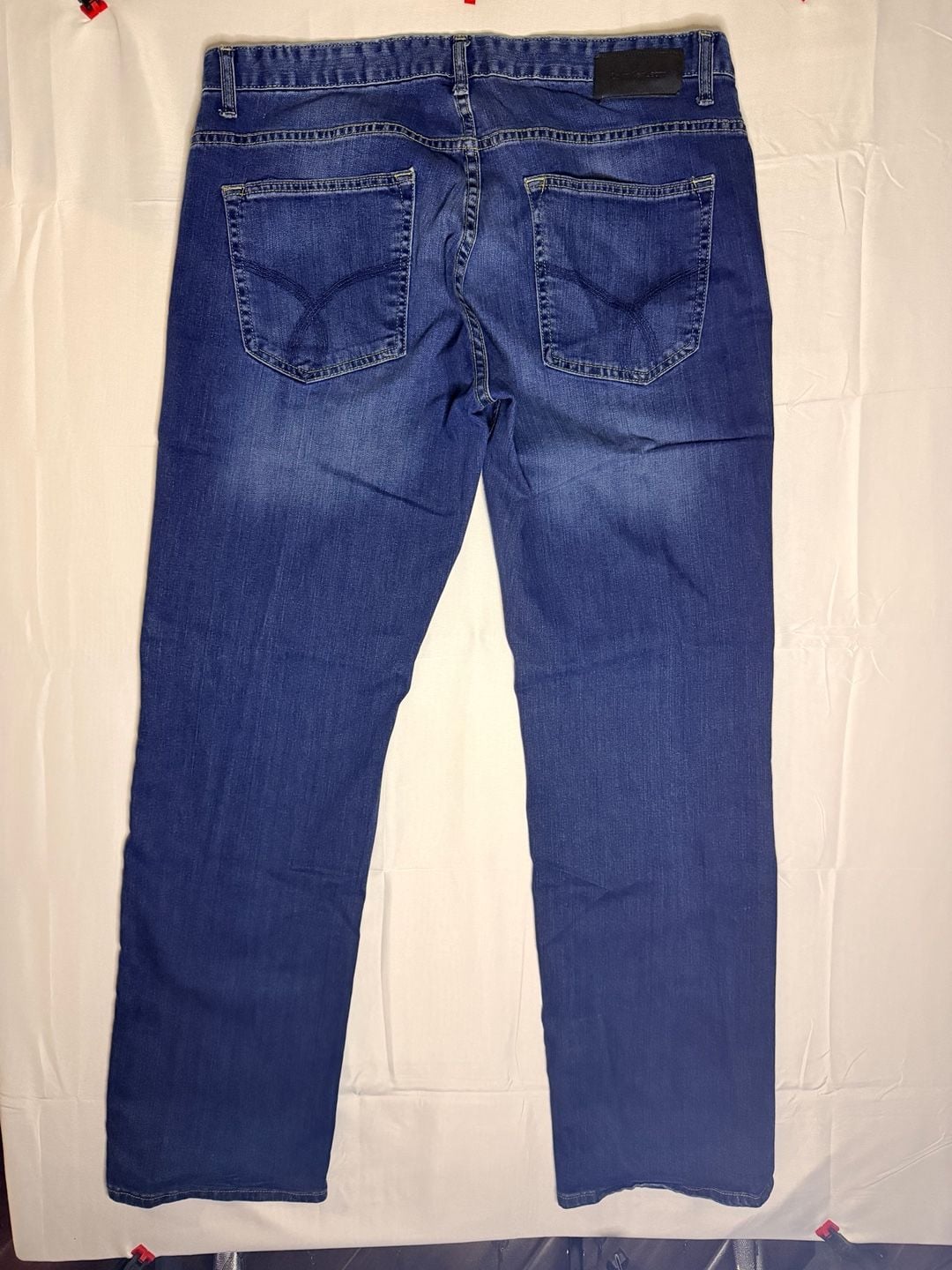 Calvin Klein Jeans Straight Leg Denim Jeans Blue W36 L32 7