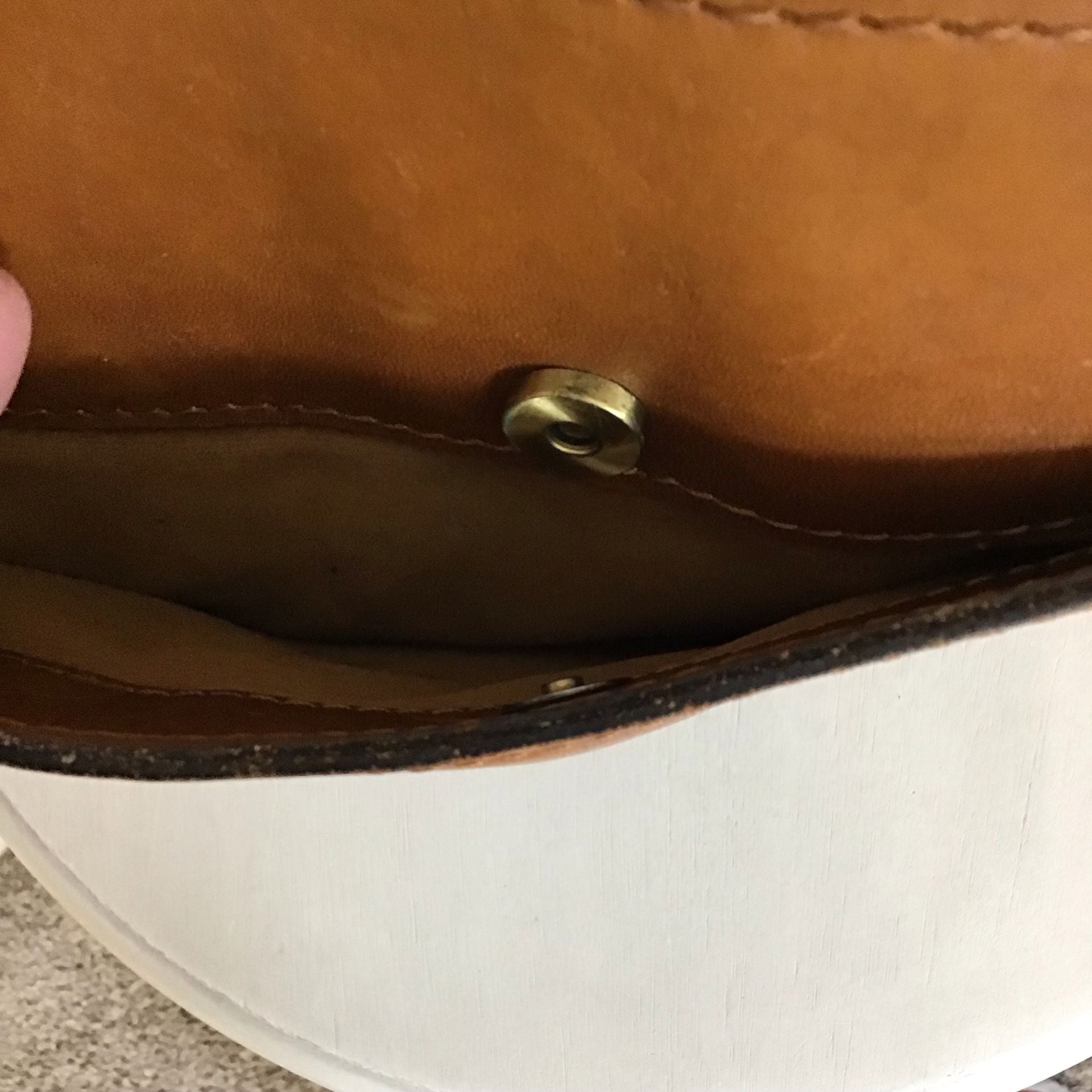 Patricia Nash Leather with Bright Wooden Bead Front Top Zip Crossbody Bag 7