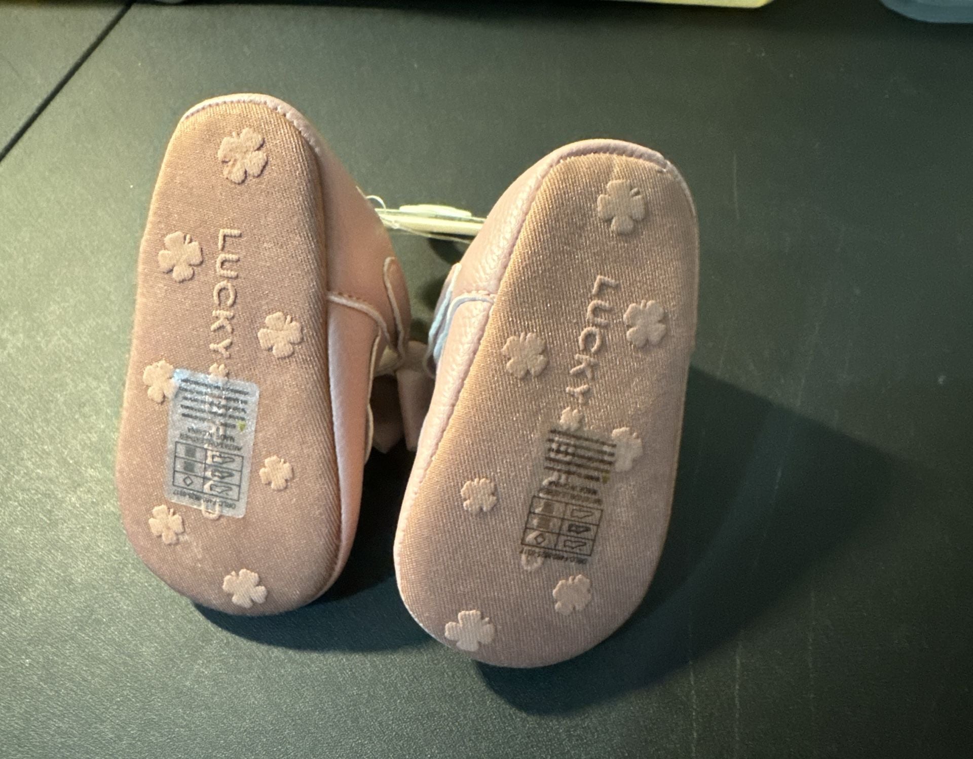 Lucky Brand Baby Girls Pink Bow Crib Shoes Size 2 (3-6M) 8