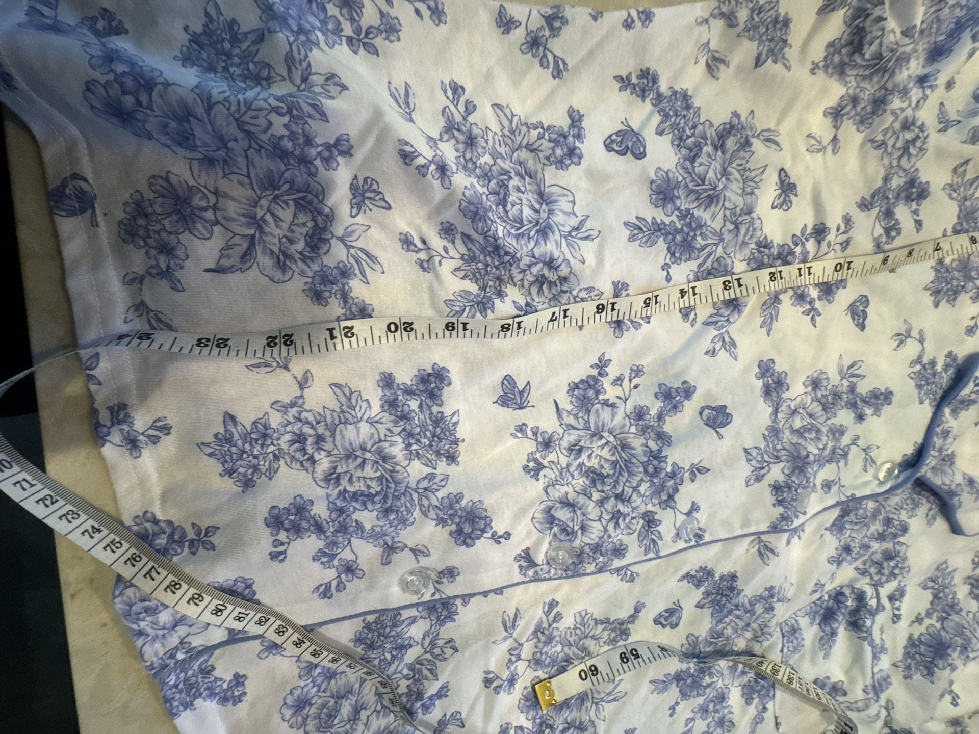 Laura Ashley Blue Floral Print Pajama Set 6