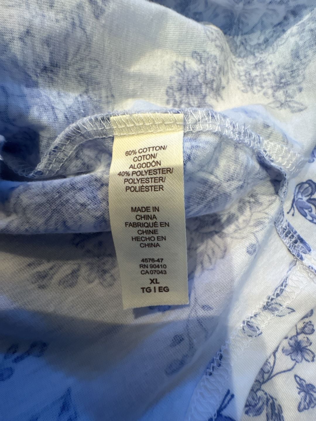 Laura Ashley Blue Floral Print Pajama Set 9