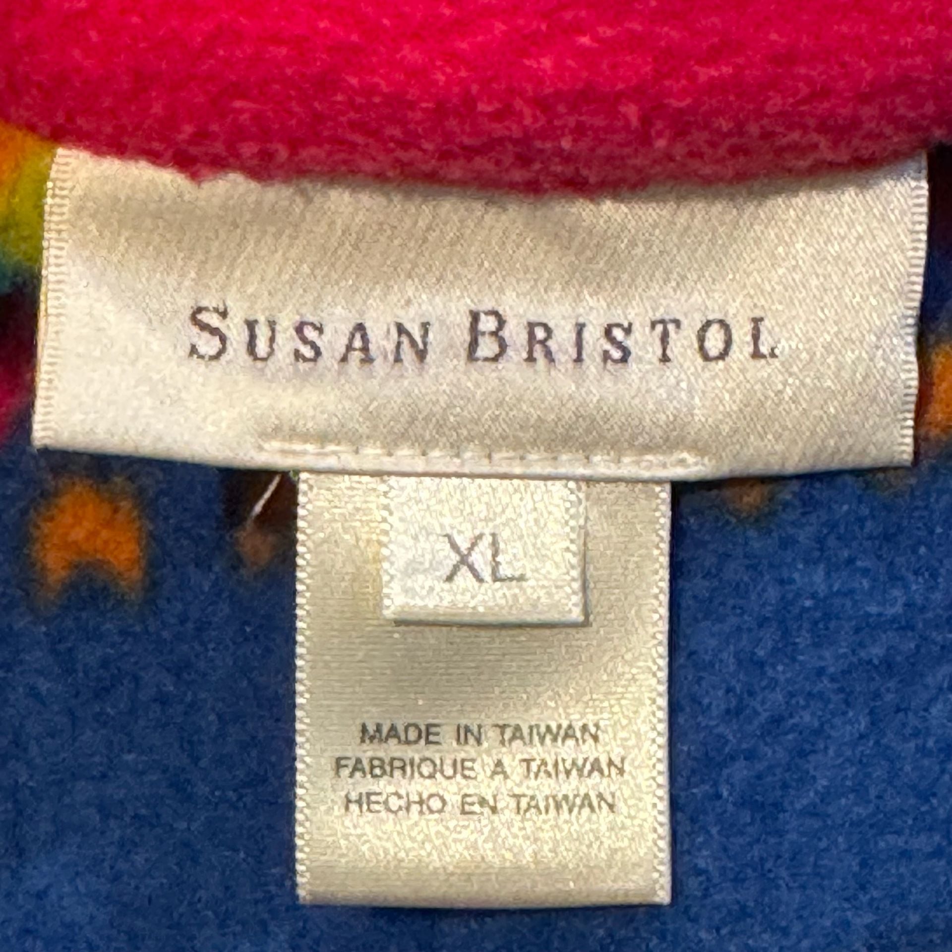 Susan Bristol XL Southwestern Fleece Vest Western Cowgirl Aztec Rodeo Ranch Boho 5