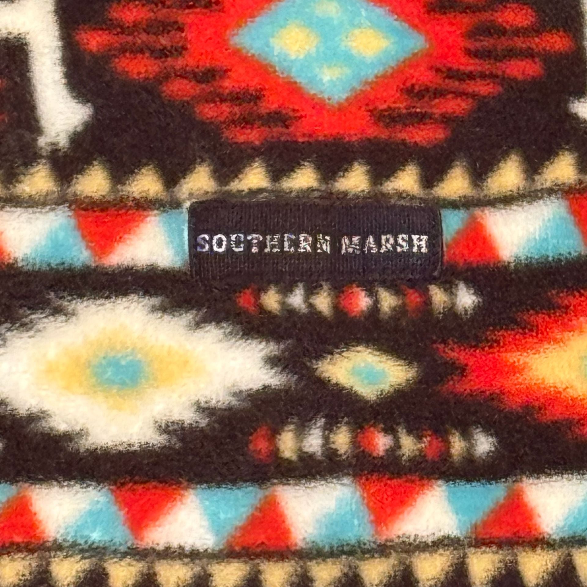 Southern Marsh Harbuck Fleece 1/4 Zip Pullover Aztec Southwestern Print Med 4