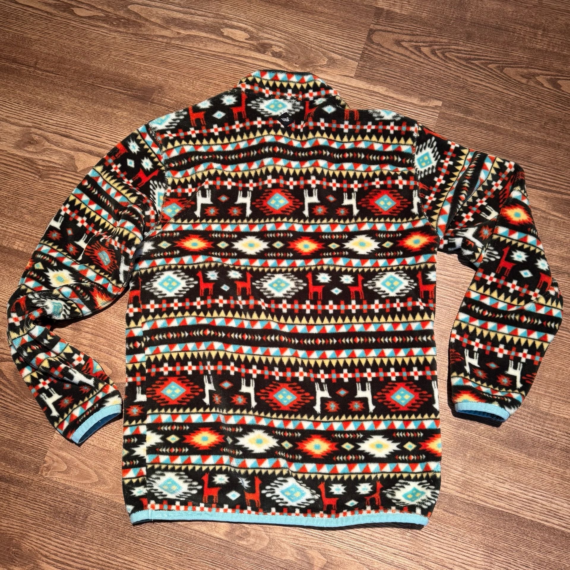 Southern Marsh Harbuck Fleece 1/4 Zip Pullover Aztec Southwestern Print Med 6
