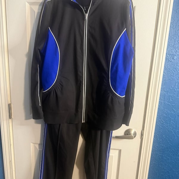 Ashford Sport Black and Royal Blue Track Suit Size XL