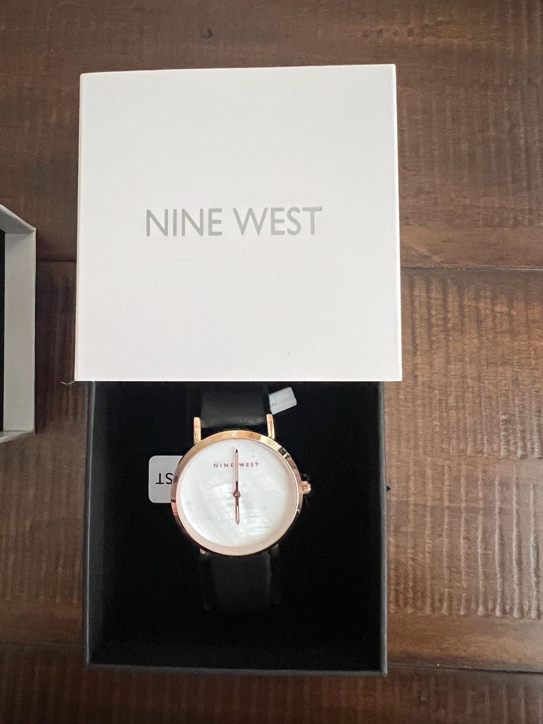 NWT Nine West Watch with Black Leather Band 2