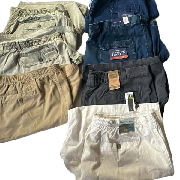 Lot (7)of Mens Casual Cargo Shorts Assorted Brands Size 50