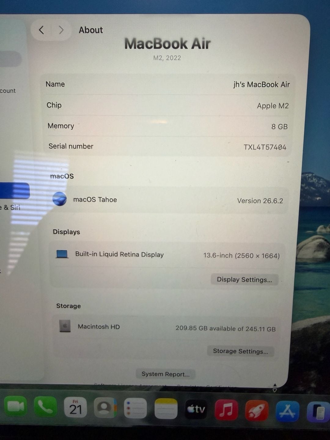 Apple MacBook Air 13.6" M2 2022 8GB RAM 256GB SSD Starlight 5
