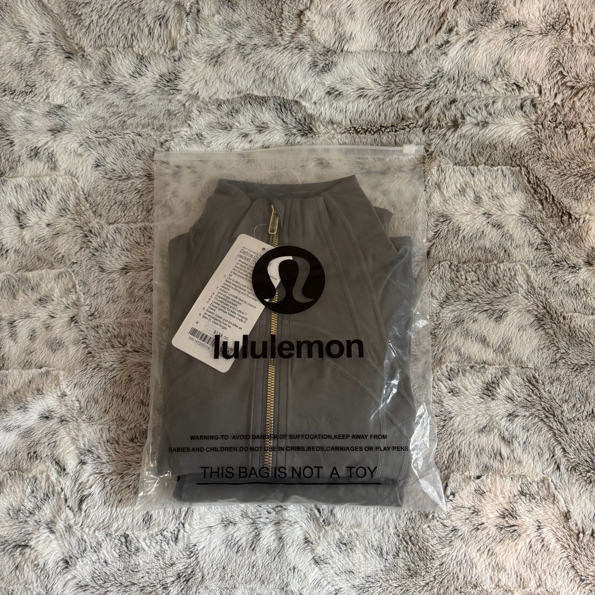 Lululemon Define Cropped Jacket Nulu and Leggings Set Size 4 Gray 8