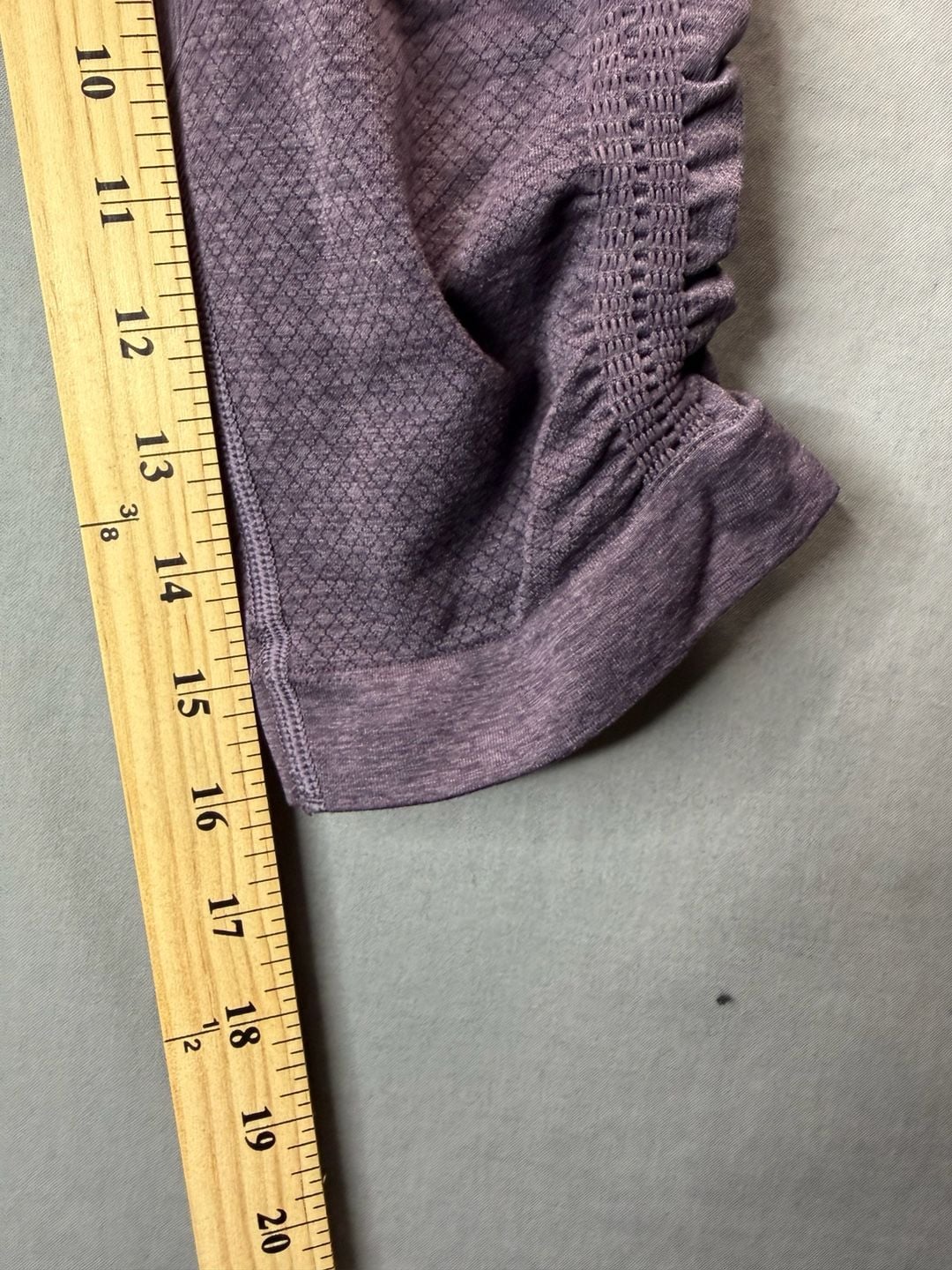 Lululemon In The Flow Crop Ruched Ribbed Seamless Leggings Purple Size 4 7