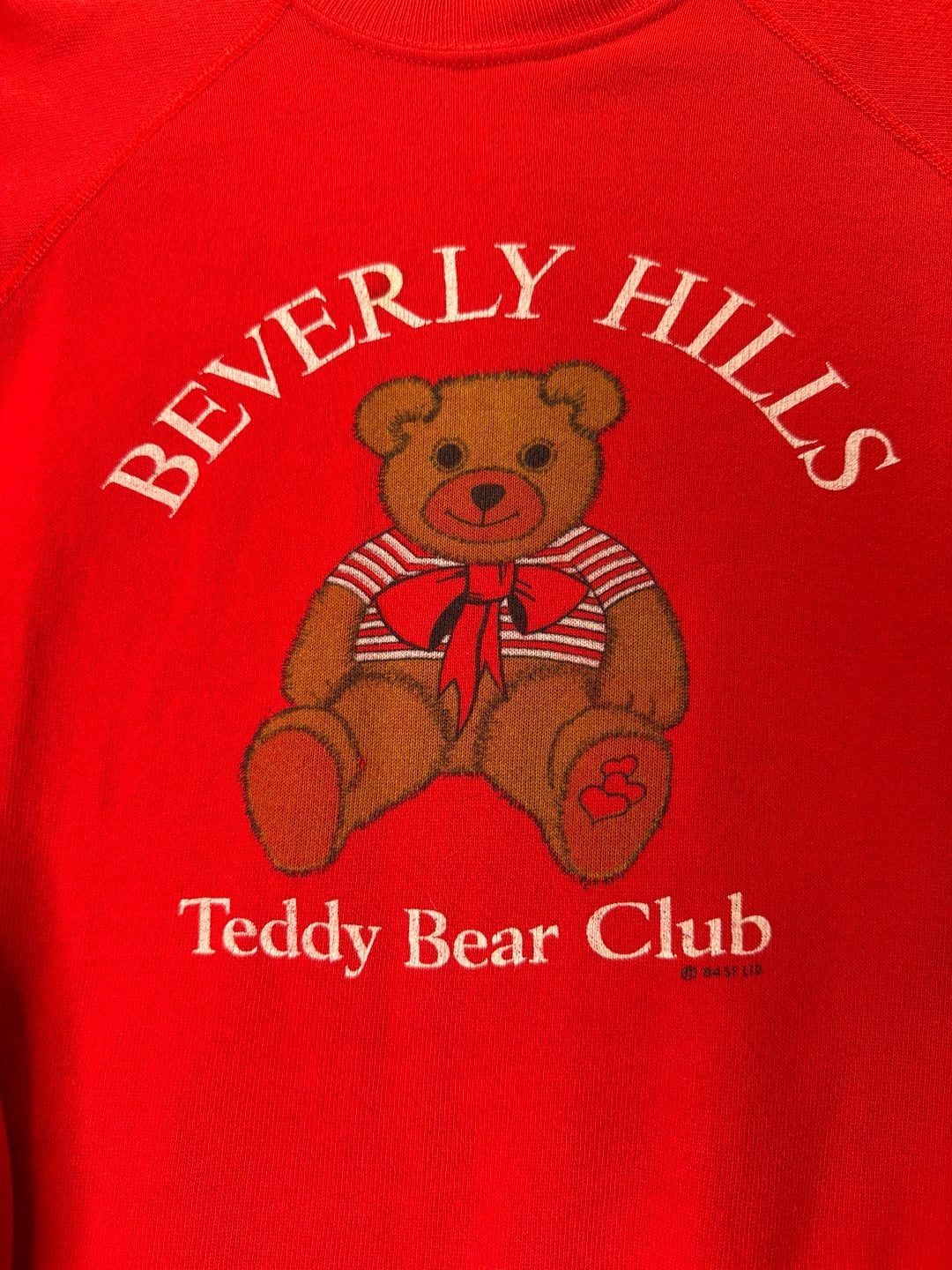 Vintage 90’s Beverly Hills “Teddy Bear Club” Red Sweatshirt Women’s Medium 3