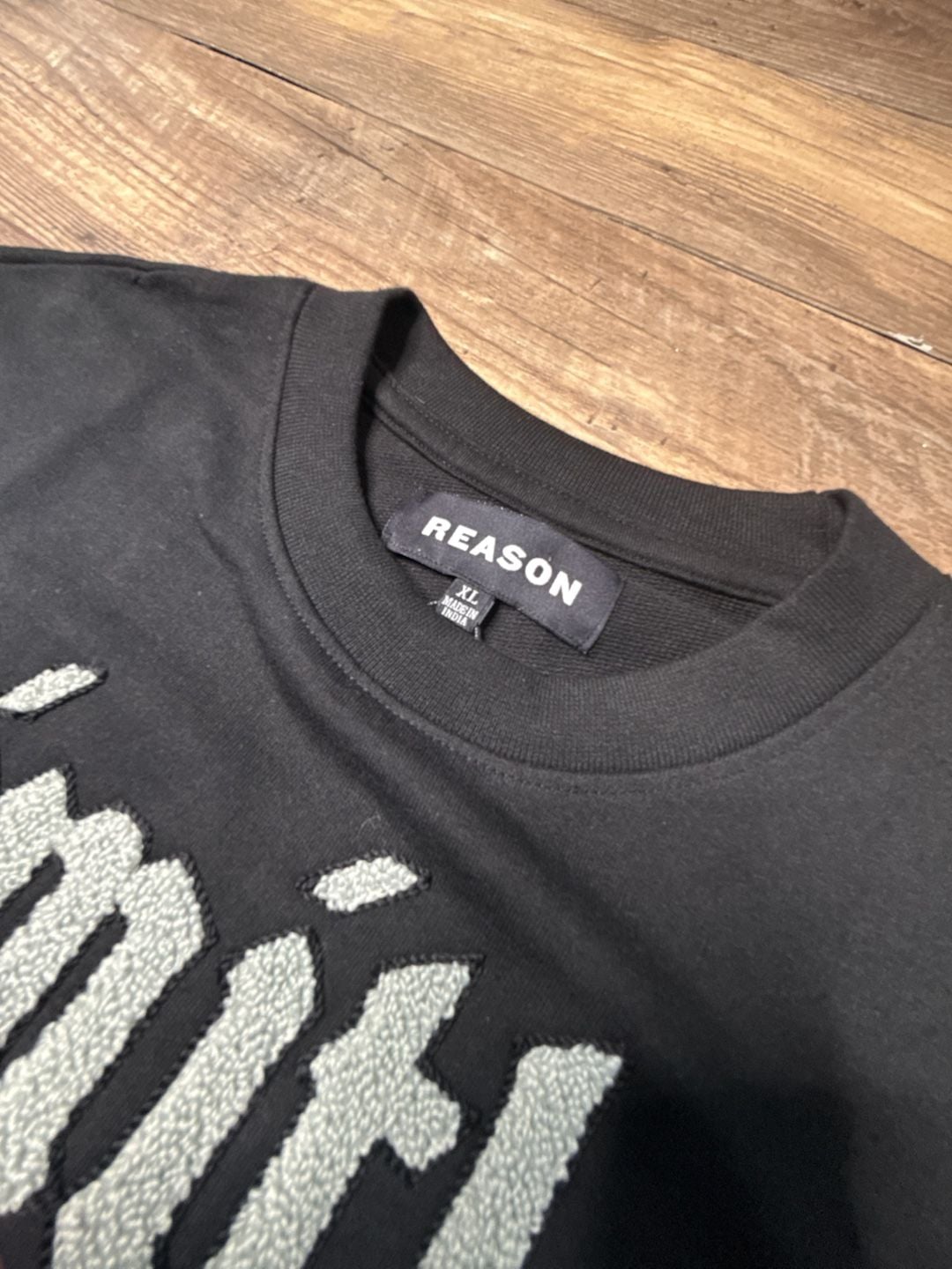 Reason Clothing Limitless Chenille Patch Skeleton Basketball Graphic T Black XL 4