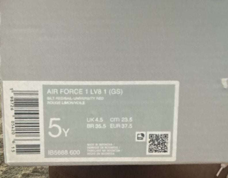 Nike Air Force 1 LV8 Silt Red/Sail Suede Sneakers 3
