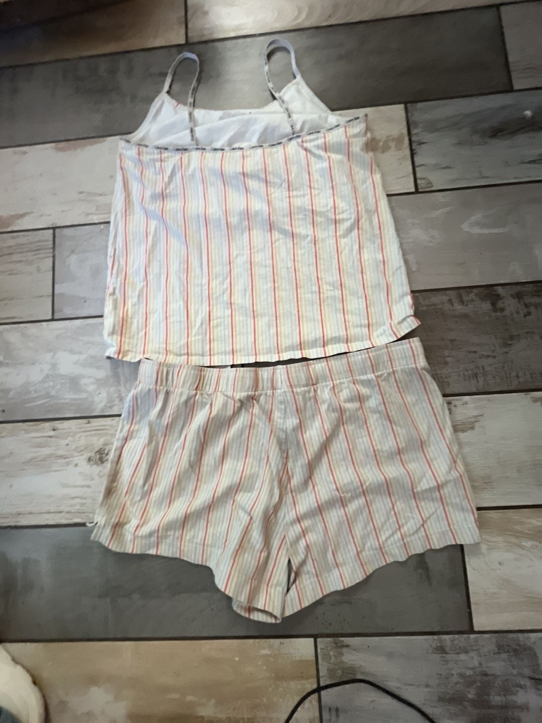 Calvin Klein Sleepwear Striped Cami and Shorts Pajama Set 2