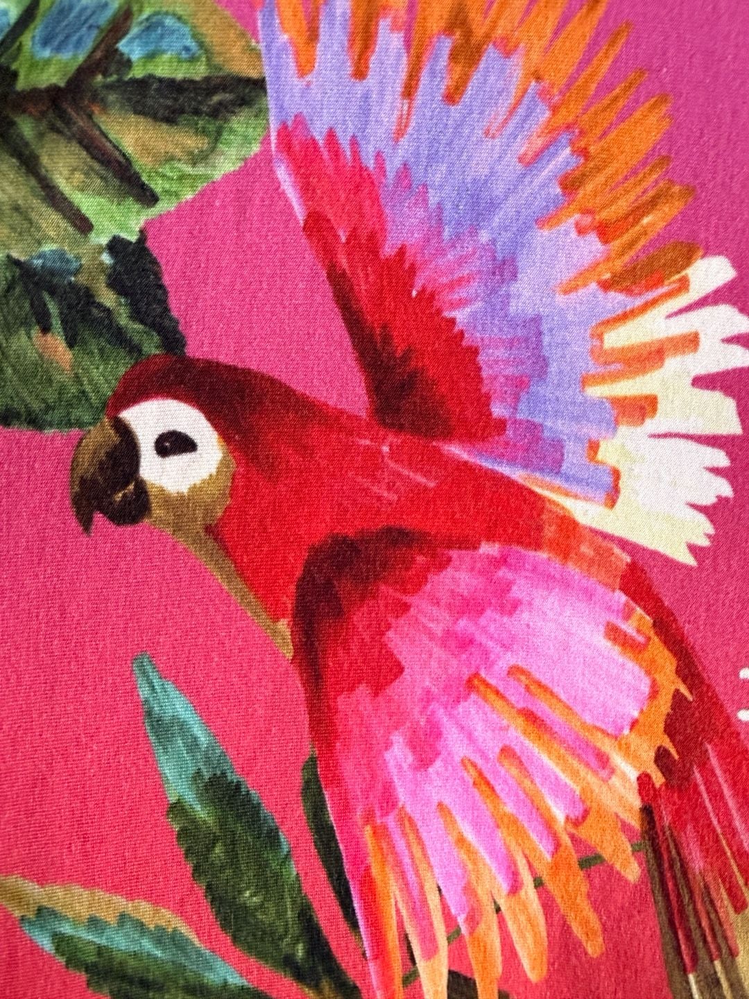 FARM for Anthropologie Tropical Parrots Hoodie Dress Size M 8