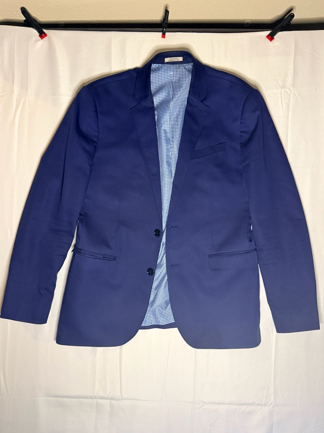 EXPRESS Photographer Fitted Blue Blazer 40 Reg 2