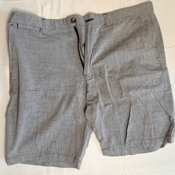 Merona Men's Gray Chambray Casual Shorts Size 36