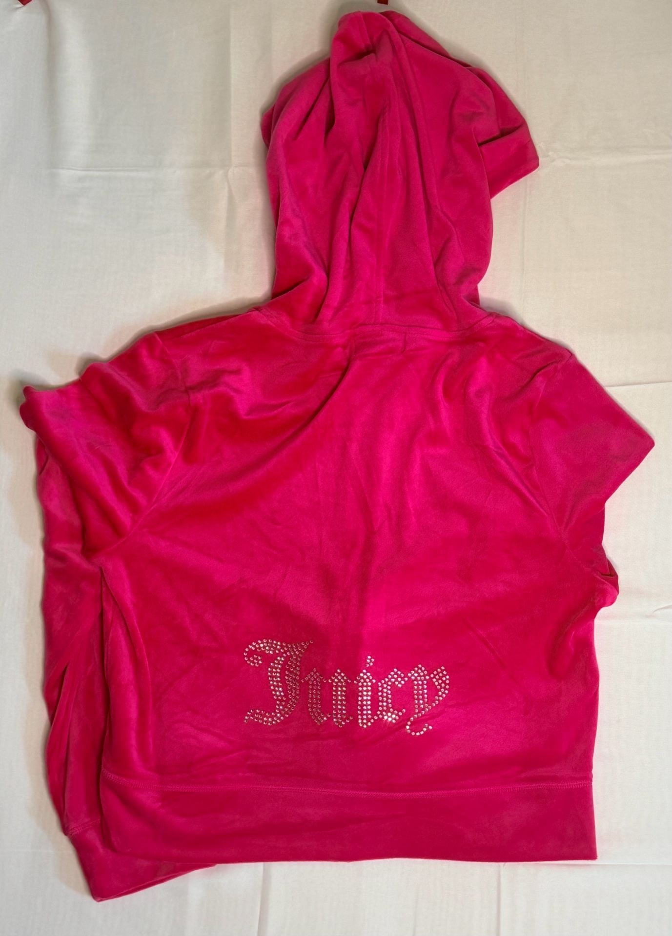 Juicy Couture Hot Pink Velour Tracksuit Set Jacket and Pants 5