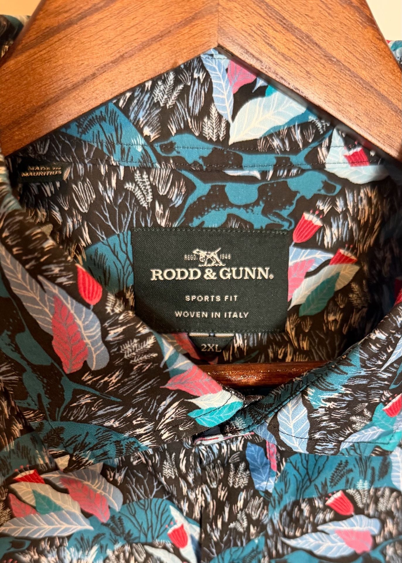 Rodd & Gunn Tropical Floral Sports Fit Short Sleeve Button Down Shirt 2XL 2