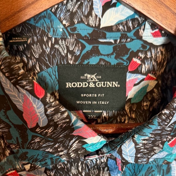 Rodd & Gunn Tropical Floral Sports Fit Short Sleeve Button Down Shirt 2XL