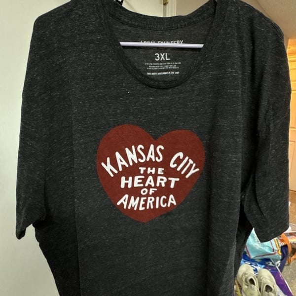 Local Foundry Kansas City The Heart of America Charcoal Gray T-Shirt Size 3XL