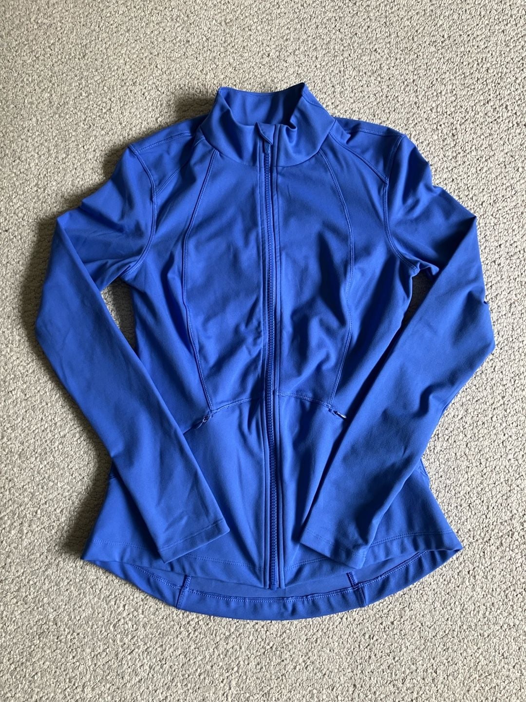 Spyder Active Dusk Blue Long Sleeve Zip Up Jacket with Thumb Holes - Size S 2