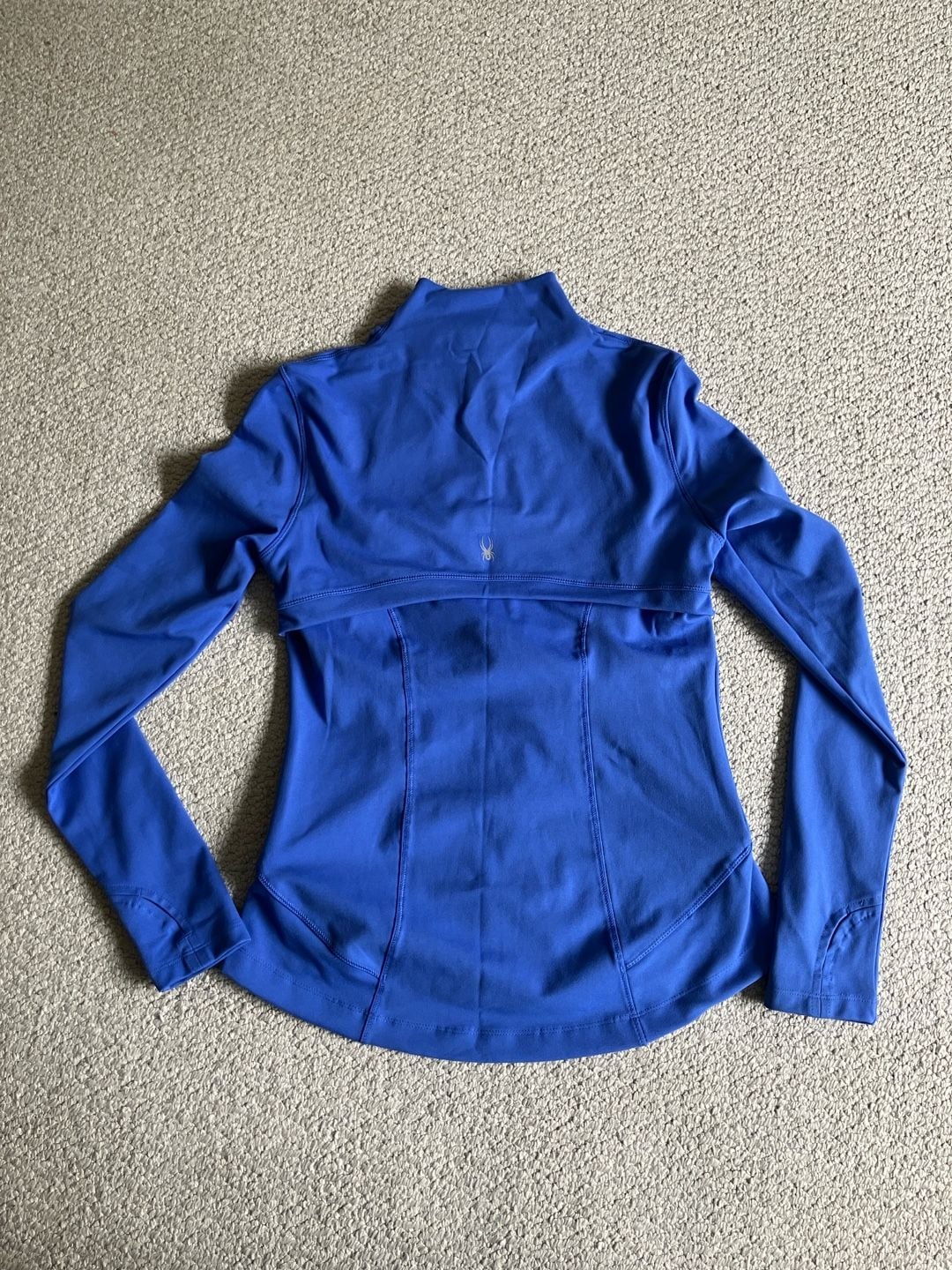 Spyder Active Dusk Blue Long Sleeve Zip Up Jacket with Thumb Holes - Size S 9
