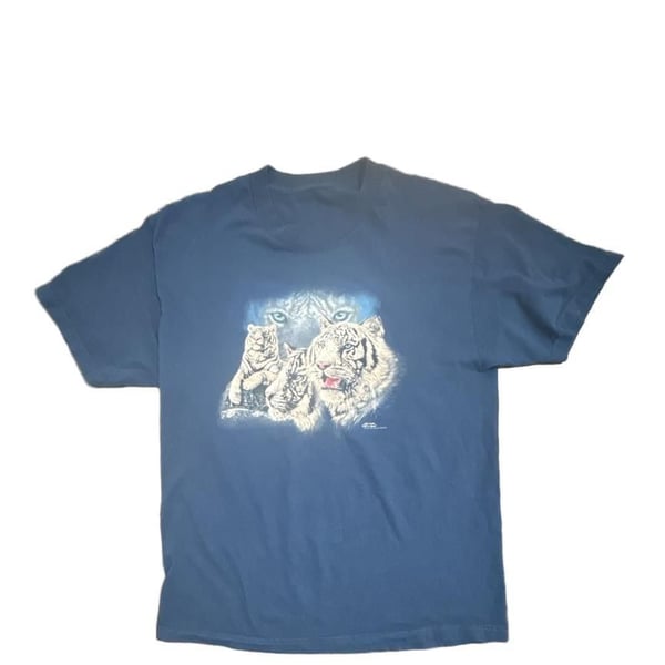Vintage Steven Michael Gardner Find 11 Tigers Blue Graphic T-Shirt 2008