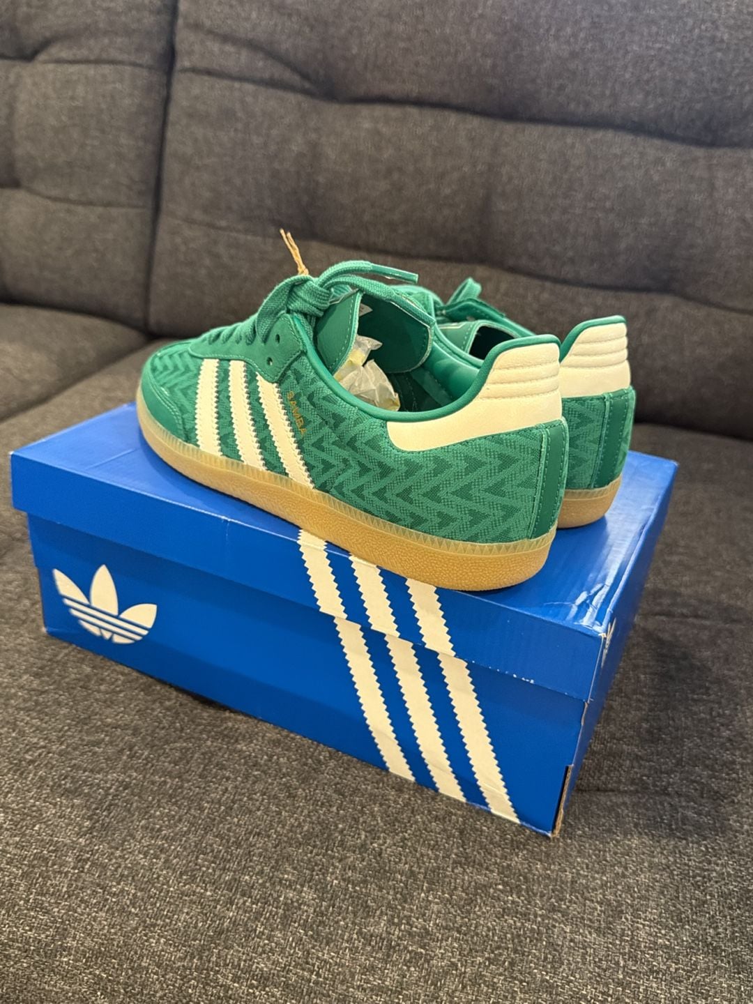 7W - Adidas Samba OG W Bold Green White Gold Metallic IH3976 3