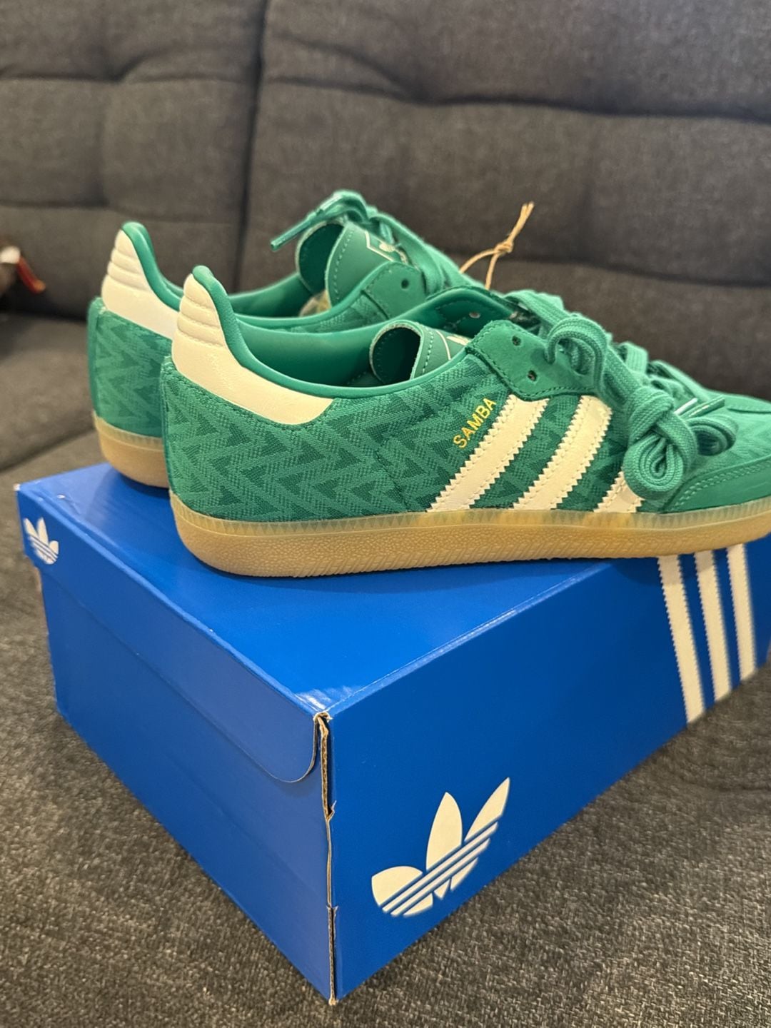 7W - Adidas Samba OG W Bold Green White Gold Metallic IH3976 5