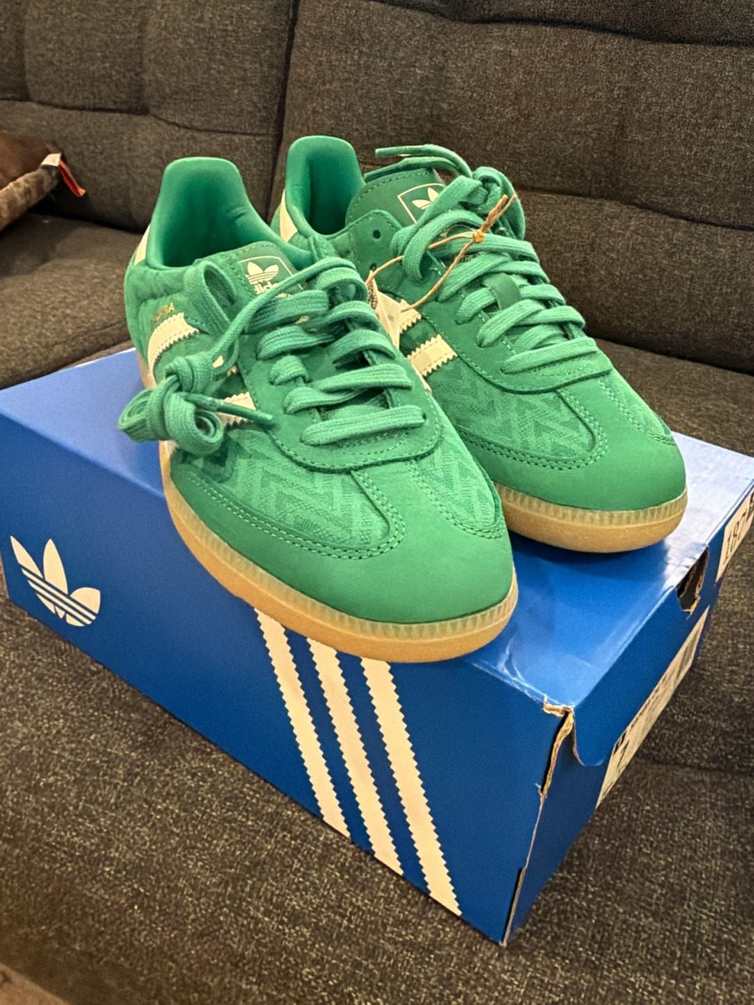 7W - Adidas Samba OG W Bold Green White Gold Metallic IH3976 6