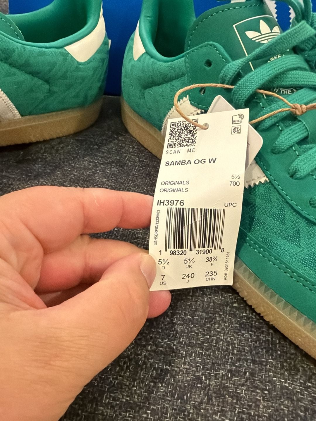 7W - Adidas Samba OG W Bold Green White Gold Metallic IH3976 8