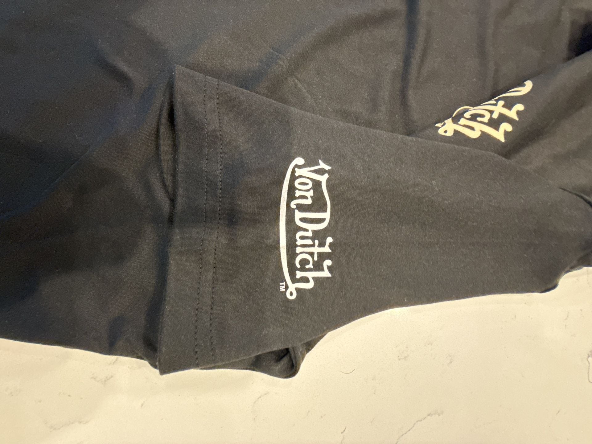 Von Dutch Lounge Wear Black Graphic T-Shirt Size M American Heritage Motorcycle 8