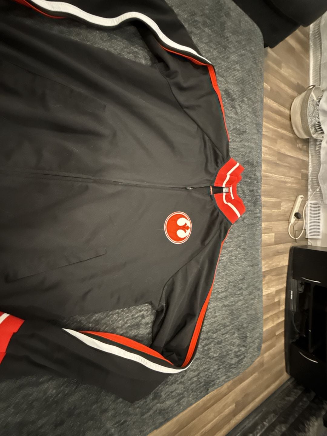 Star Wars Rebel Alliance Men's Full Zip Black and Red Track Jacket XL 3