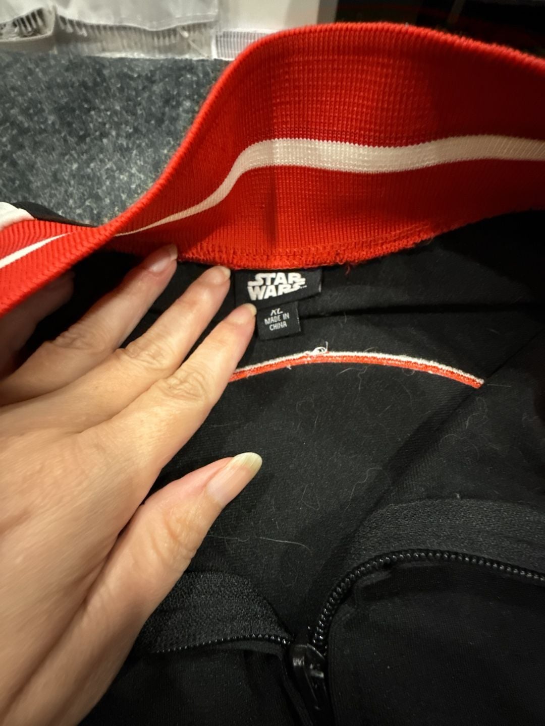 Star Wars Rebel Alliance Men's Full Zip Black and Red Track Jacket XL 4