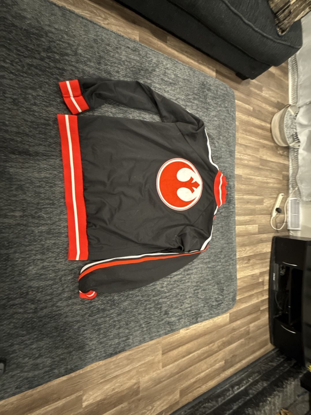 Star Wars Rebel Alliance Men's Full Zip Black and Red Track Jacket XL 5