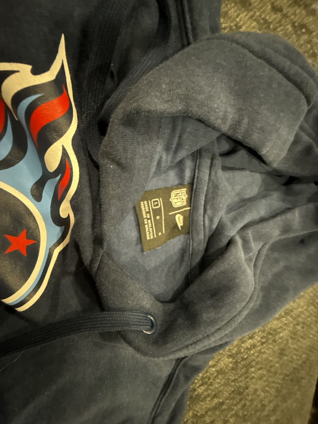 Nike NFL Tennessee Titans Blue Pullover Hoodie Sweatshirt Size Large 3