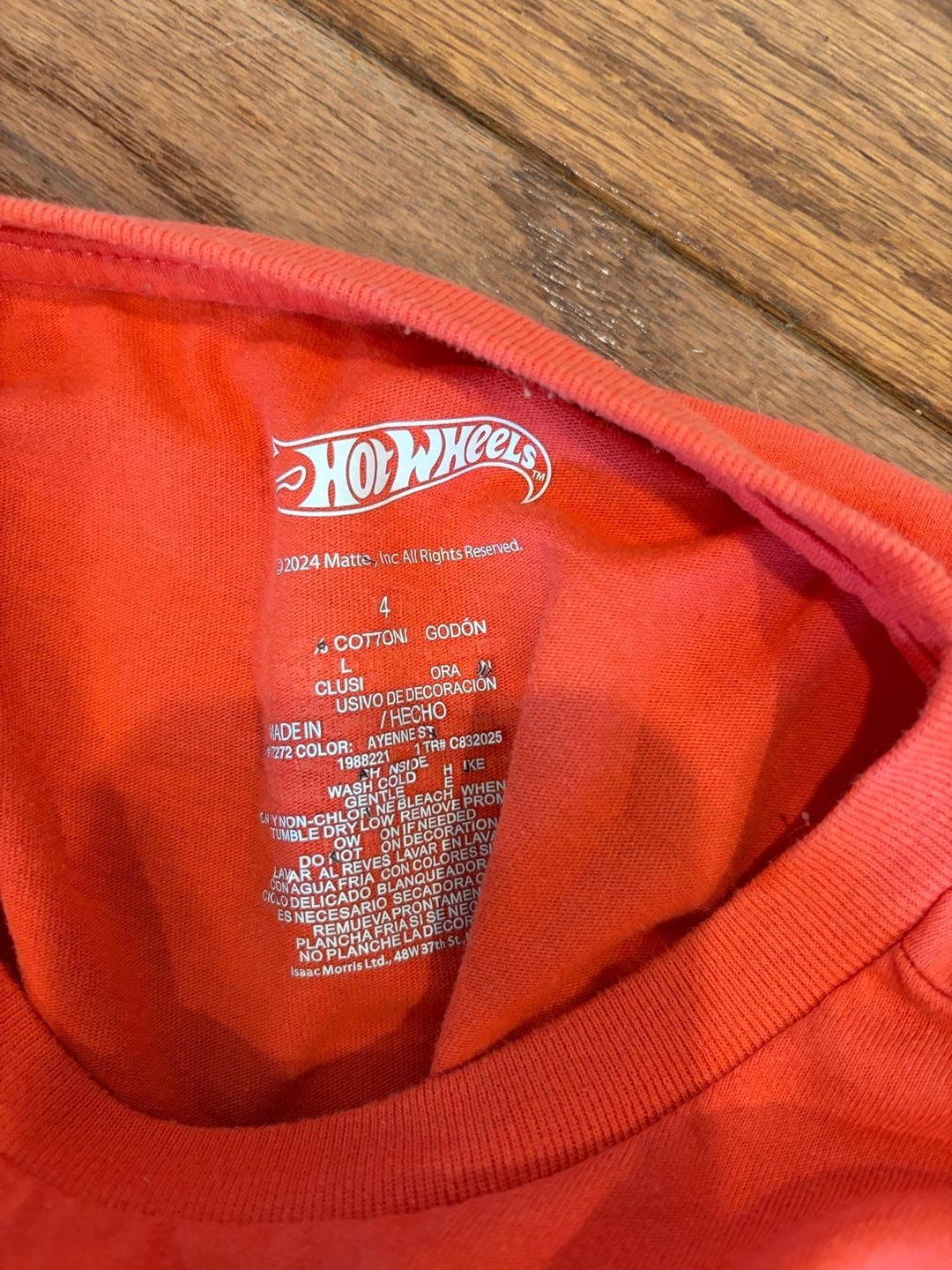 Hot Wheels Full Throttle Racing Graphic T-Shirt Kids Size 4 Orange 4