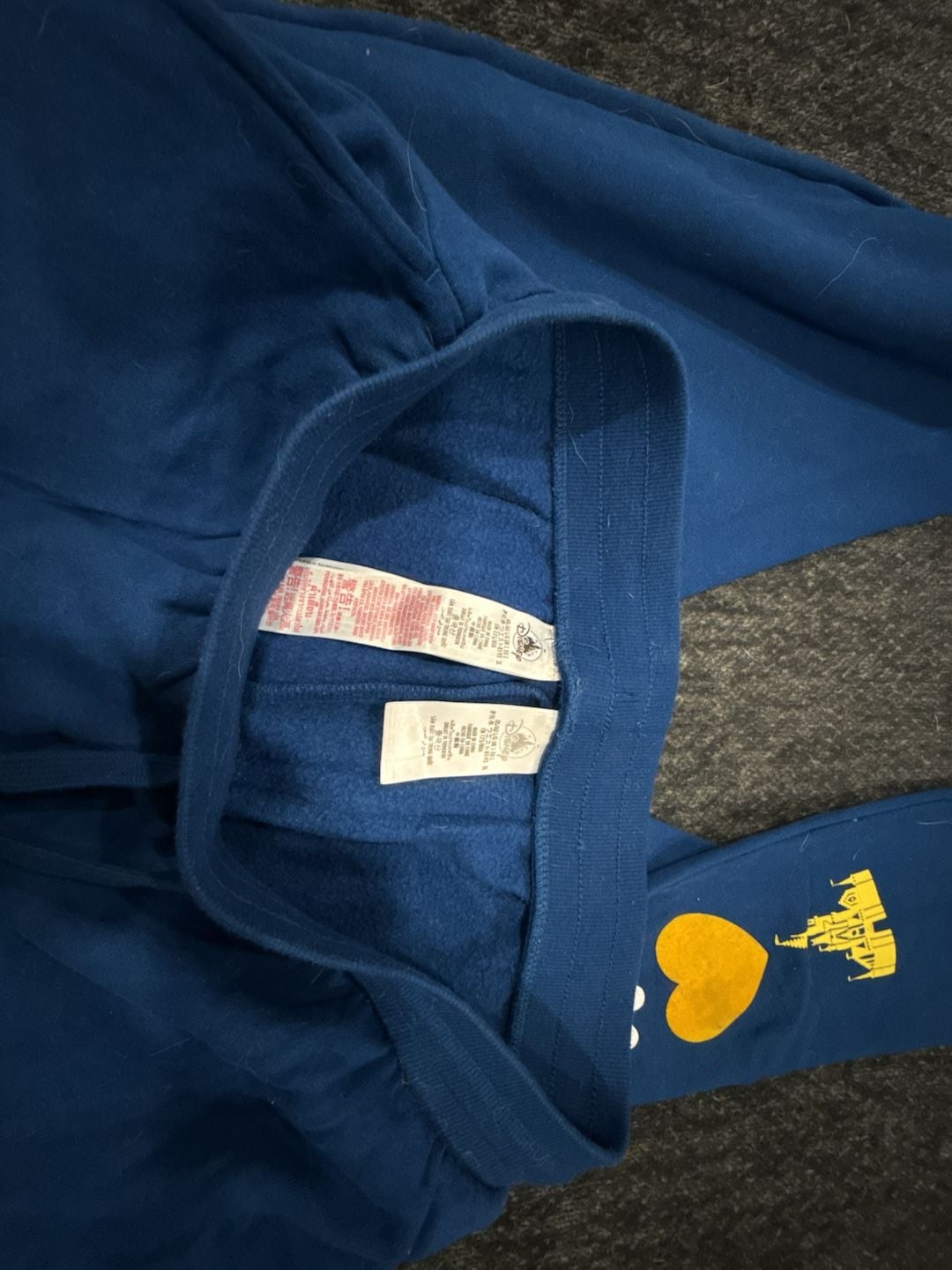 Walt Disney World Blue Sweatpants Joggers with Yellow Graphics 2