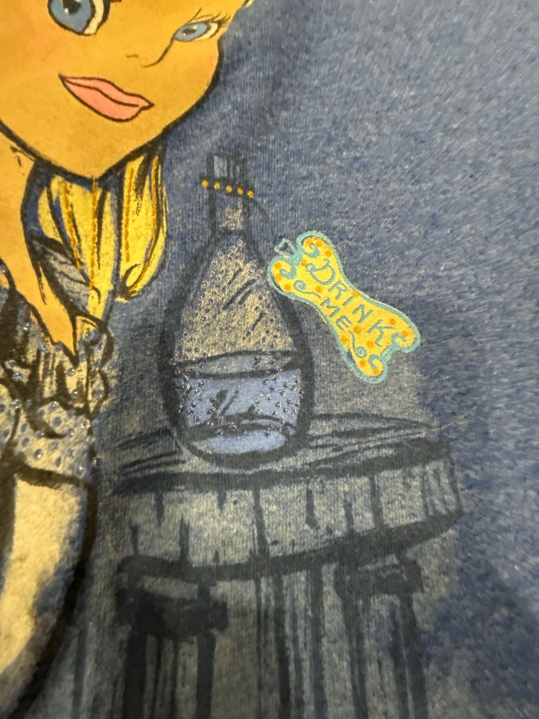 Disney Store Alice in Wonderland Sketch Graphic T-Shirt Blue XL 4