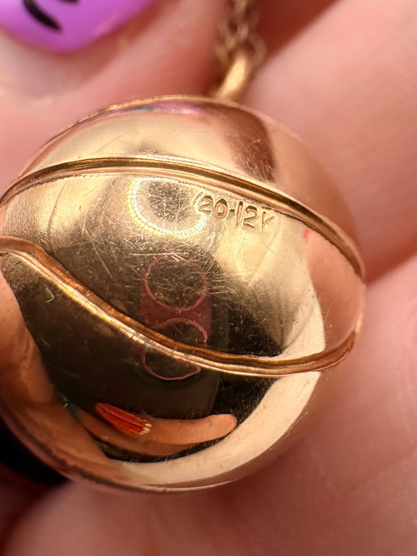 Vintage 1/20 12K Gold Filled Basketball Charm Pendant / Pocket Watch Fob 3