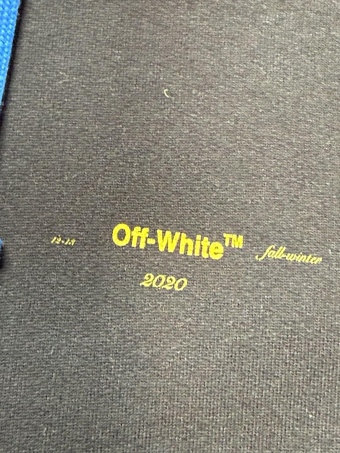Off-White FW20 Acrylic Arrows Incomp Hoodie Black Yellow 6
