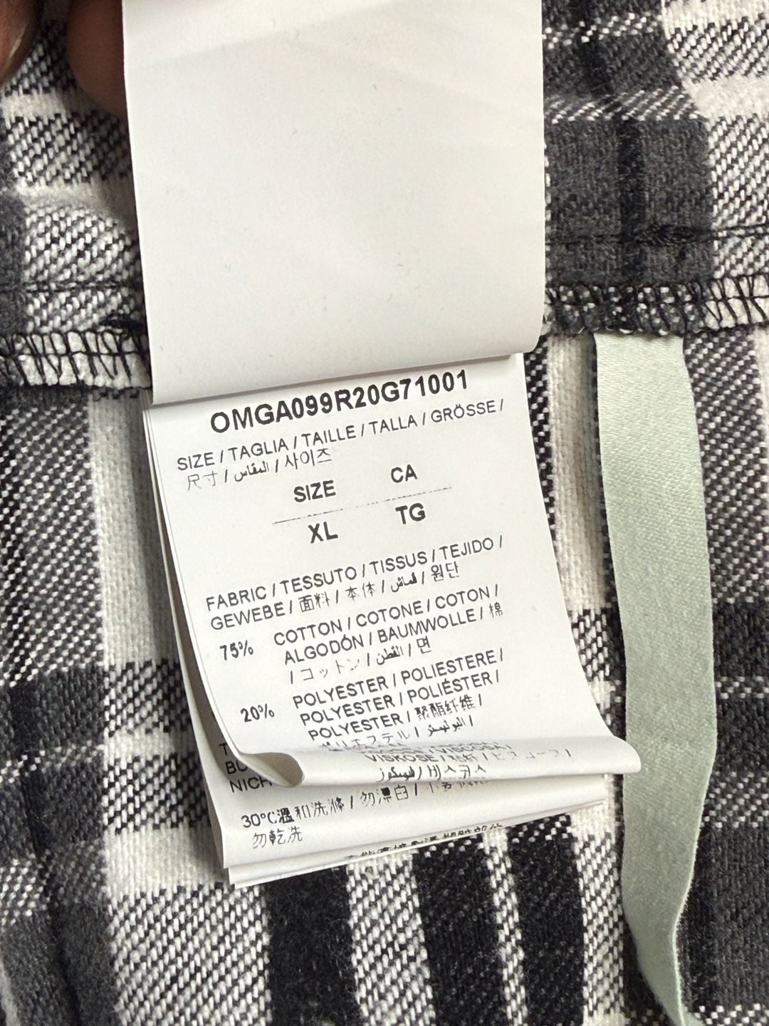Off-White Oversized Appliquéd Checked Cotton-Blend Flannel Hooded Shirt 12