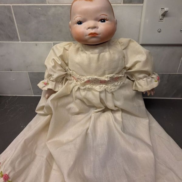 Antique 1923 Grace S Putnam Bye-Lo Baby Doll - German Bisque Porcelain Head 12”