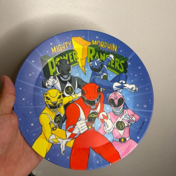 Vintage 1994 Saban Mighty Morphin Power Rangers Hard Plastic Plate PMC